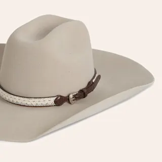 Women's Leather and Lace Fedora Hat